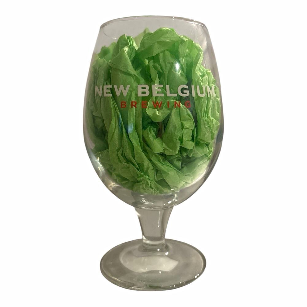 New Belgium Brewing Tulip Goblet Beer Glass Breweriana Theme